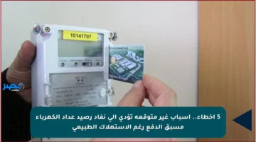 5 أخطاء.. أسباب غير متوقعة تؤدي إلى نفاد رصيد عداد الكهرباء مسبق الدفع رغم الاستهلاك الطبيعي